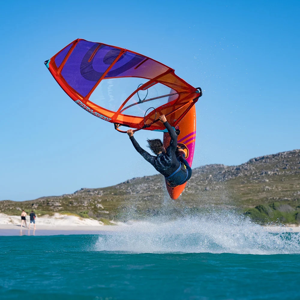 speedster sails neilpryde 2024 blue adn orange color